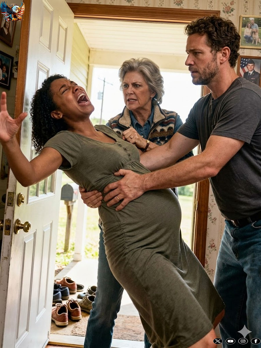 At the family dinner, my mother pulled