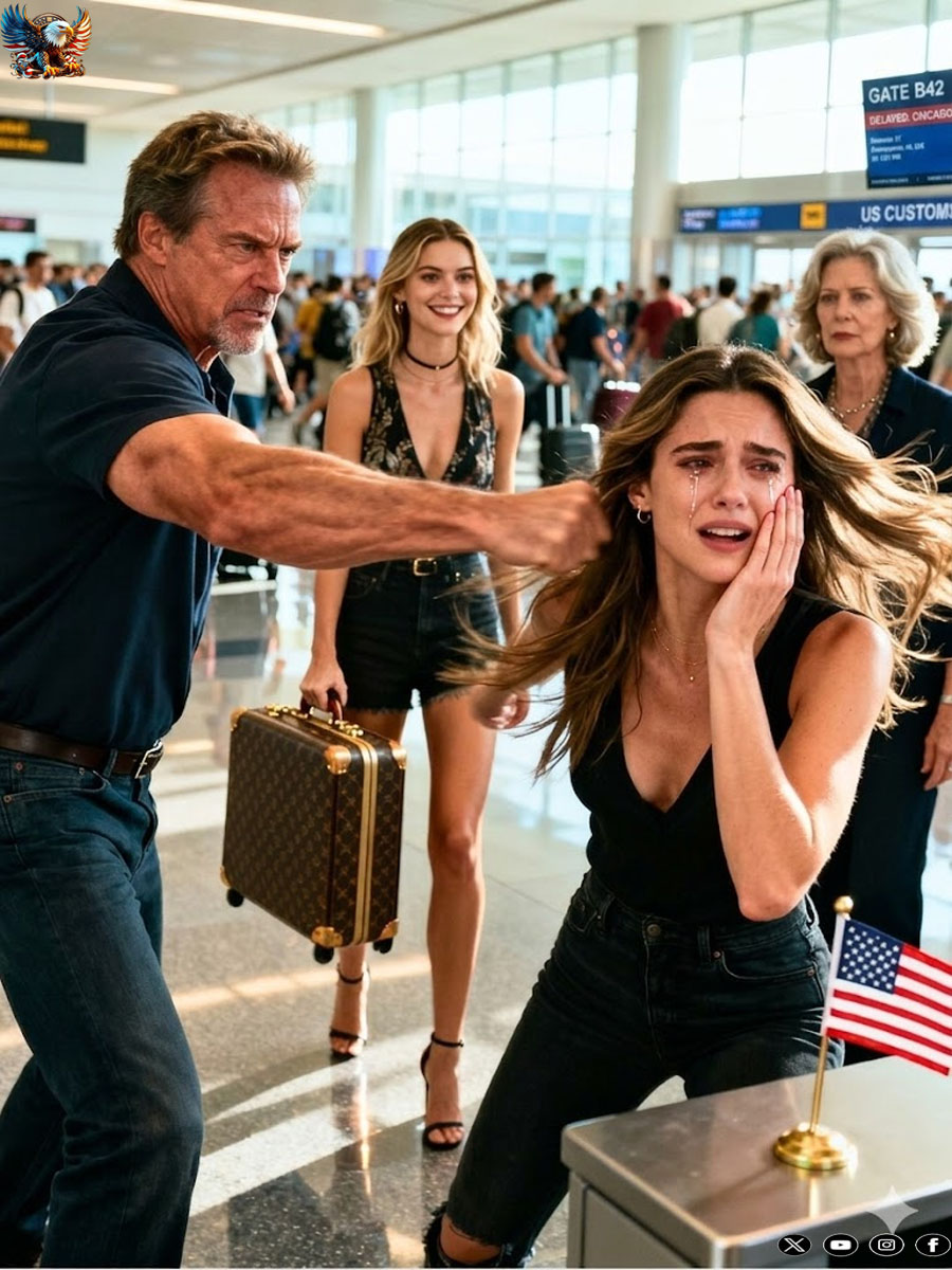 My dad slapped me at the airport