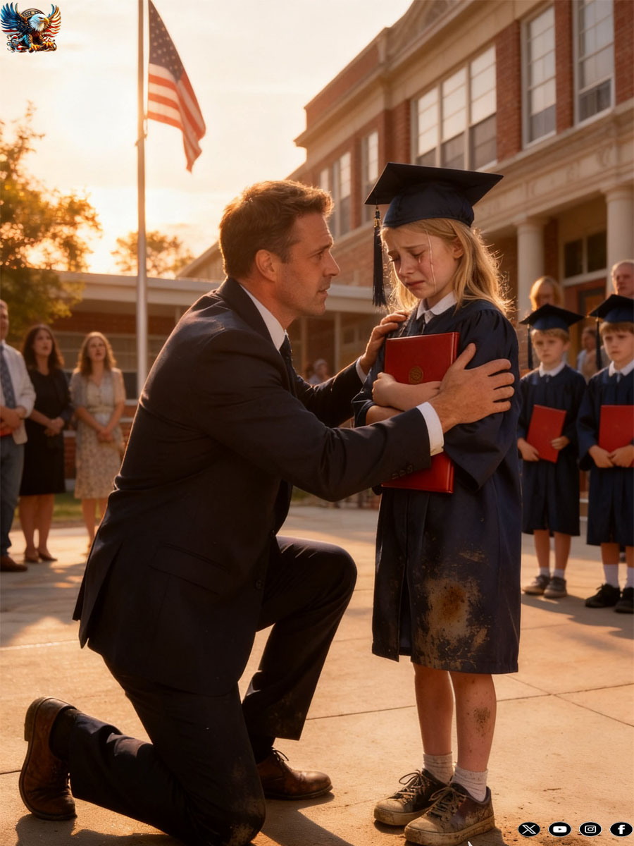 On graduation day, a young orphan approached a billionaire with a trembling question: “Would you pretend to be my dad — just for today?” What followed brought an entire auditorium to tears.