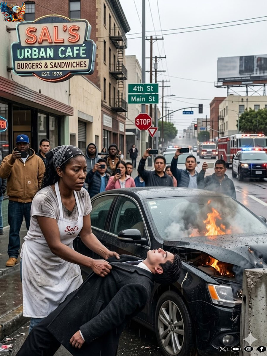 After being released from prison, a female inmate saved a wealthy man from his burning car, despite the mortal danger… something her father, a surgeon, had done.