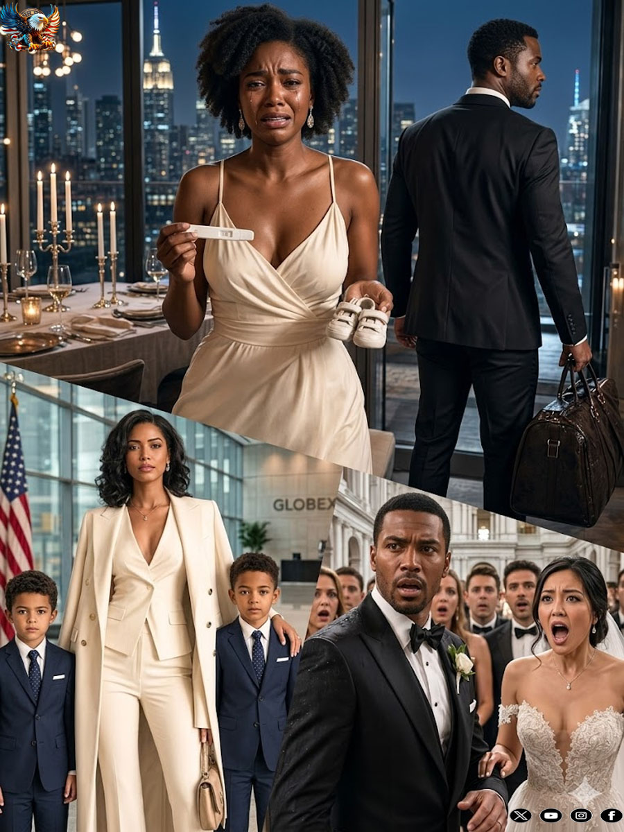 Pregnant with twins, my CEO husband called me nothing and left. He stepped over it, accused me of carrying another man’s child, and left me sobbing beside our shattered wedding photo. 10 years later, he invited me to his wedding to humiliate me. I arrived in designer clothes with our sons. Sterling, meet your children, I said as his bride screamed…