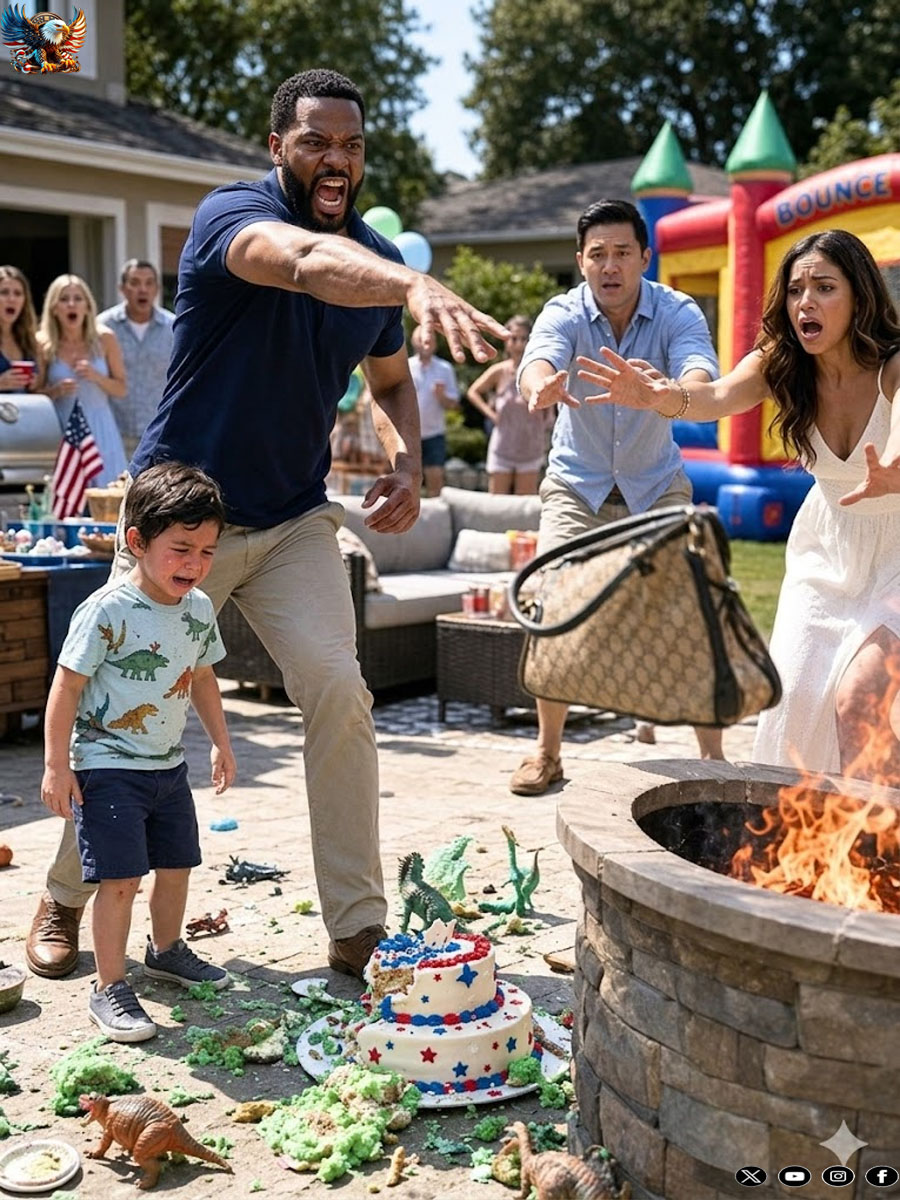 We were at my son’s 7th birthday barbecue. My sister-in-law walked past his cake, elbowed it off the table, and said, “Oops.” My son just stood there staring at the floor. I picked up her $800 Gucci bag, and tossed it into the fire pit. Oops. My brother lost it. I told him his wife started this…