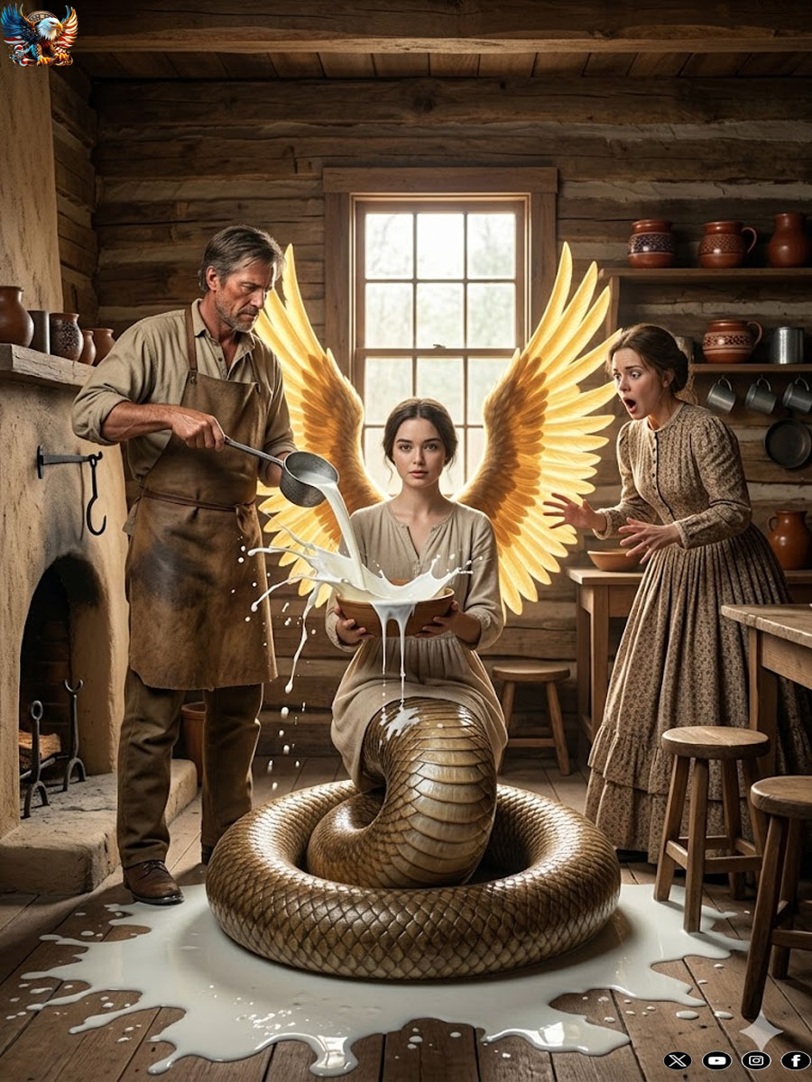 She was born with wings and a tail, and her father tried to poison her, and this happened