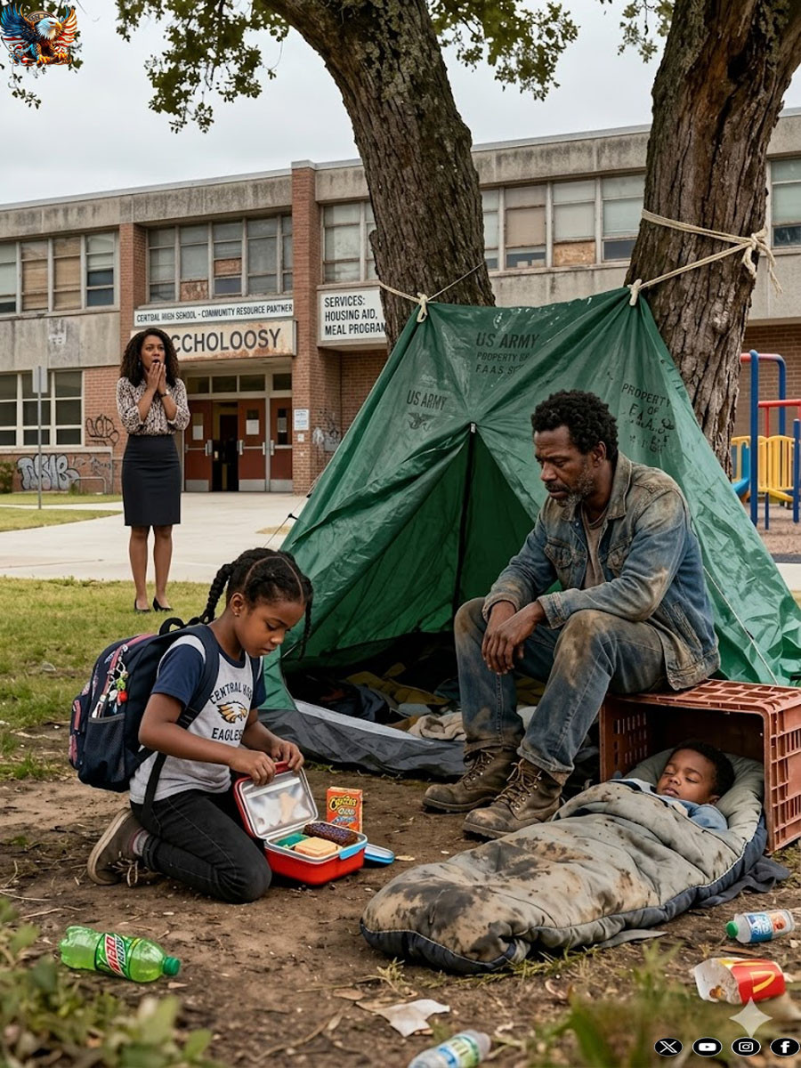 Every day, a seven-year-old girl hid her lunch instead of eating it. Curious, her teacher followed her during recess, and what she saw behind the school prompted her to call the emergency services.