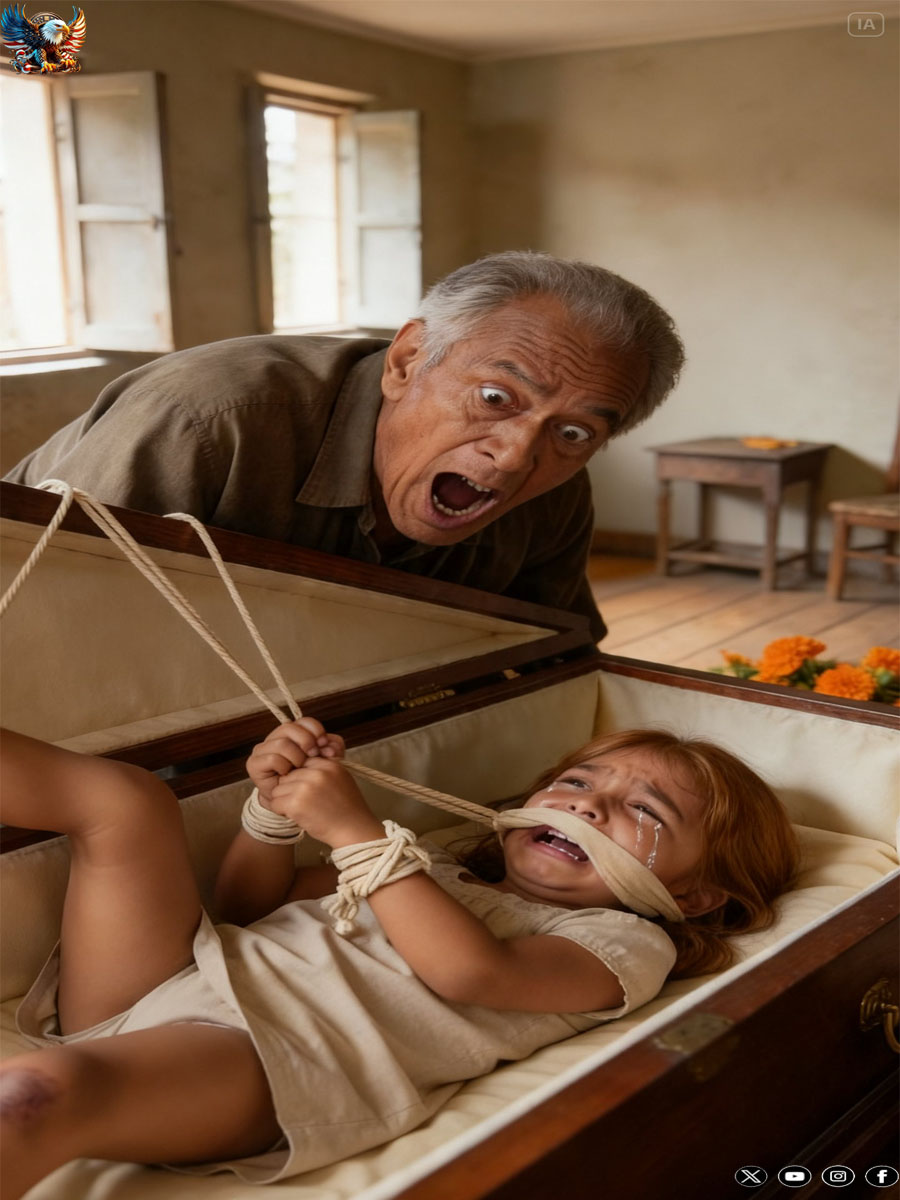Grandpa opened his granddaughter’s casket to say goodbye… and the girl, who everyone thought was dead, opened her eyes and whispered: “Don’t let Dad Take Me Back… ”