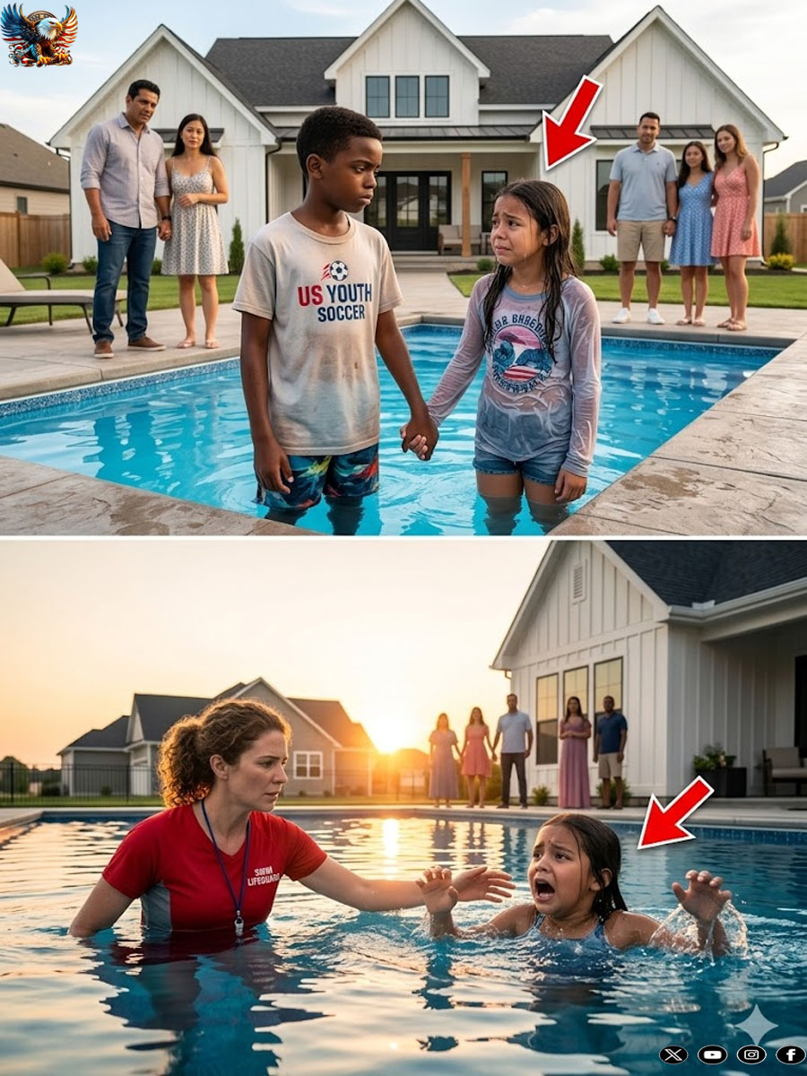 Millionaire’s Little Girl Falls Into Pool… Only the Maid’s Child Risks Everything to Save Her!