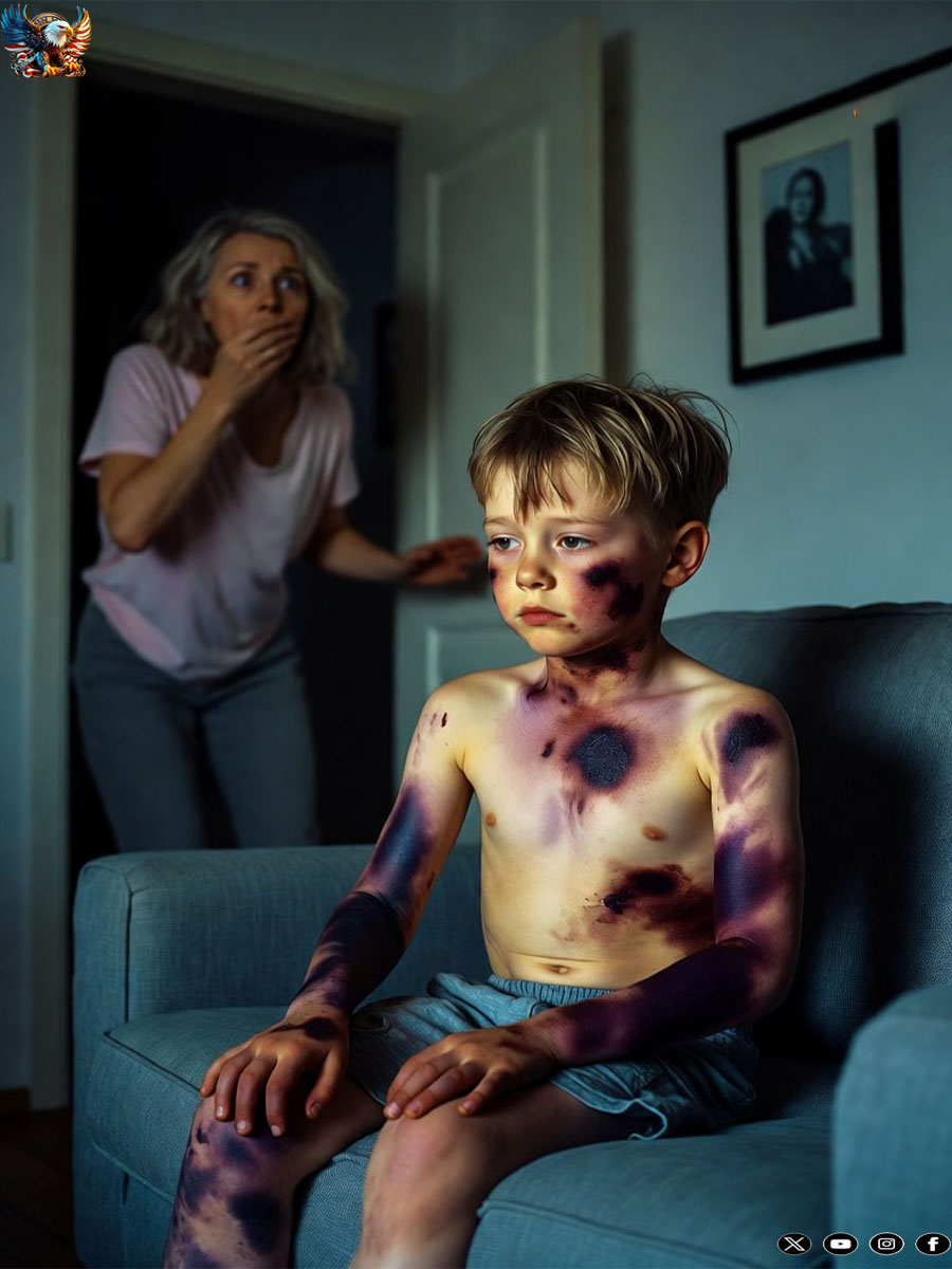 My 7-year-old son arrived covered in bruises, but what he confessed to me in the hospital changed my life forever.