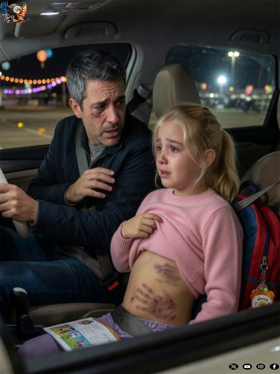 My 7-year-old daughter whispered to me in the school parking lot, “The principal h!ts me,” but when I asked for help, everyone protected the most respected man… until another little girl stood up.
