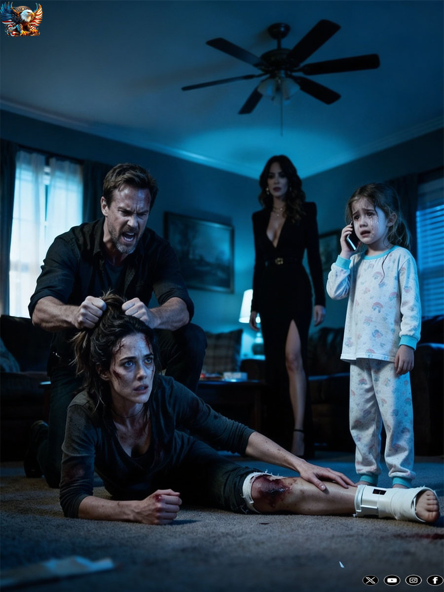 When my husband grabbed my hair and broke my leg, I signaled to my four-year-old daughter. She dialed the secret number and said, “Grandpa, Mommy looks like she’s going to die.”