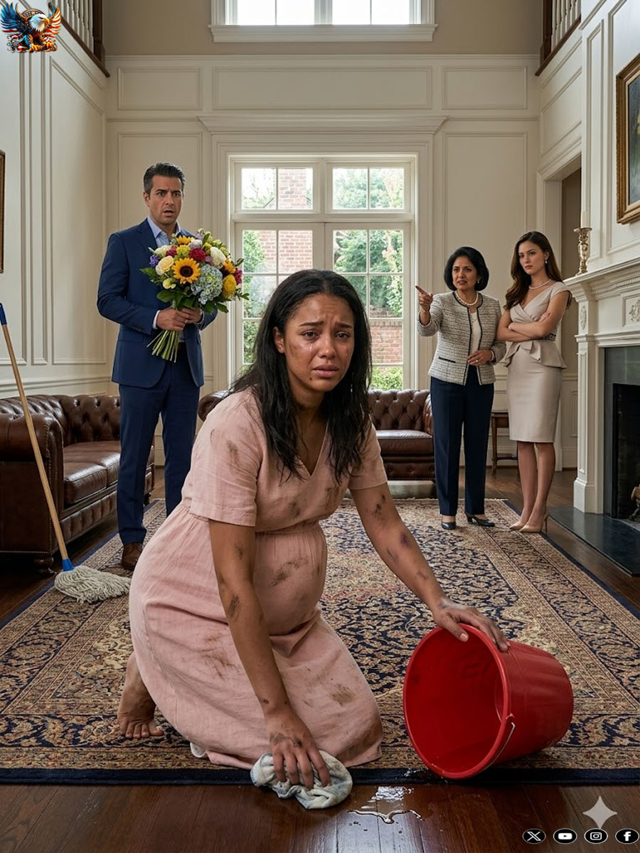 I came home early with white roses, expecting to surprise my 7-month pregnant wife. Instead, I dropped them in horror.