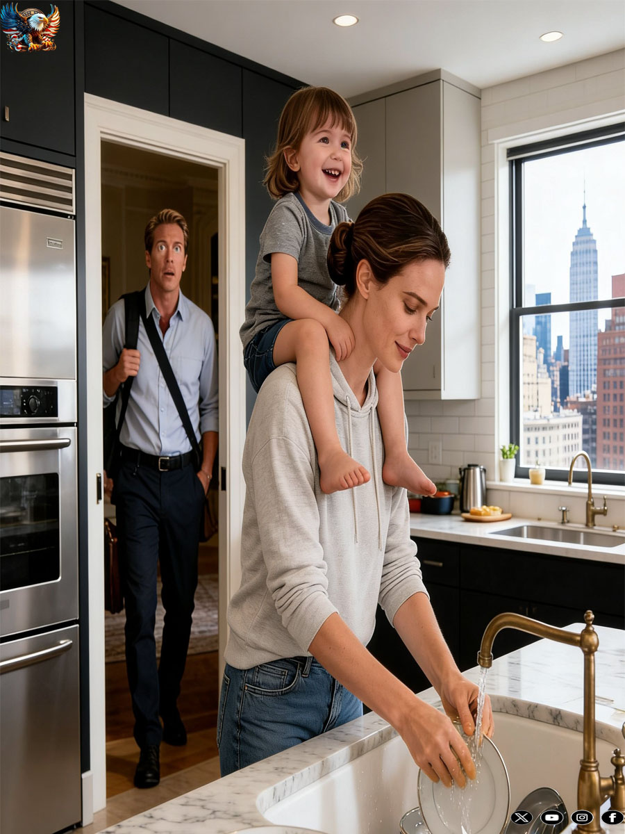 The millionaire came home early and nearly collapsed at what he saw.