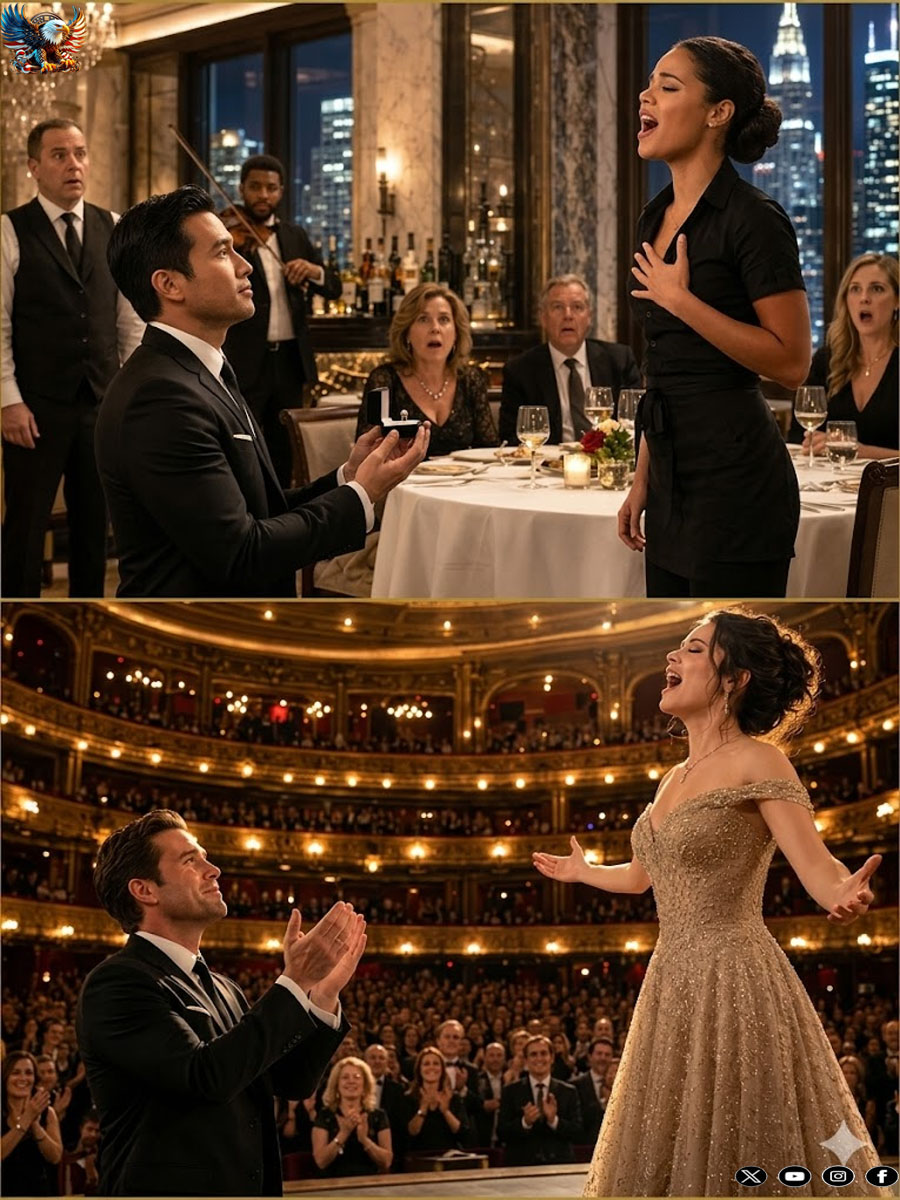 The waitress sang the forbidden aria and the crime boss understood that his empire had just collapsed.