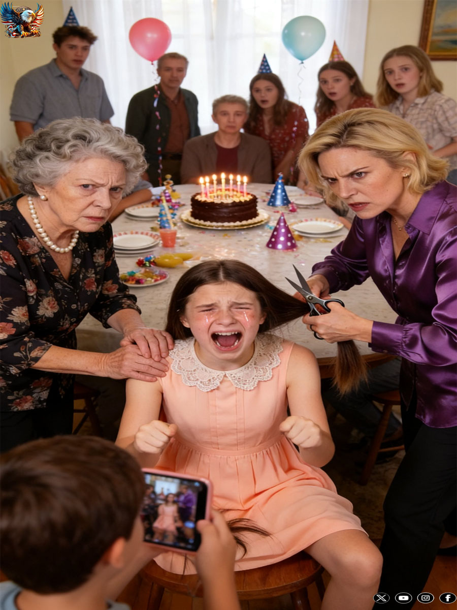 My Family Held My 11-Year-Old Daughter Down and Cut Her Hair at a Birthday Party Because She “Outshined the Birthday Girl”… The Next Day, They Were Crying in Front of the Police