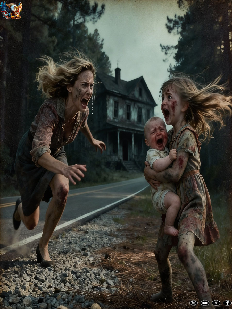I was on the way back to pick up my kids when I saw my 5-year-old daughter walking through the forest in ripped clothes holding her six-month-old baby brother. They were both unrecognizable, covered in bses. Then I rushed to my parents house an yelled, “What have you done to my kids?” My sister replied, “Calm down. We voted and decided you don’t get a say in.”