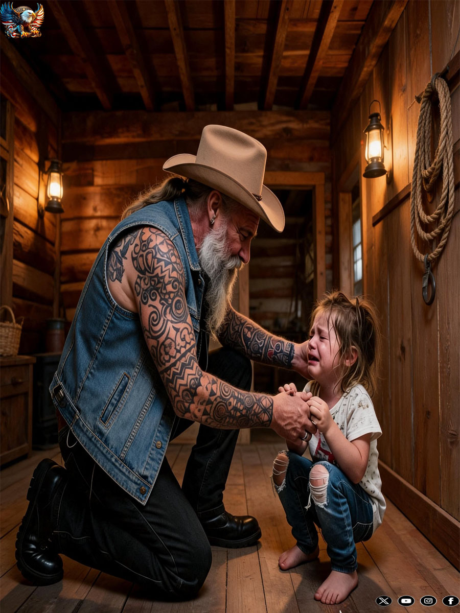Six Year Old Girl With Bruises Begged Scary Biker To Save Her From Stepfather