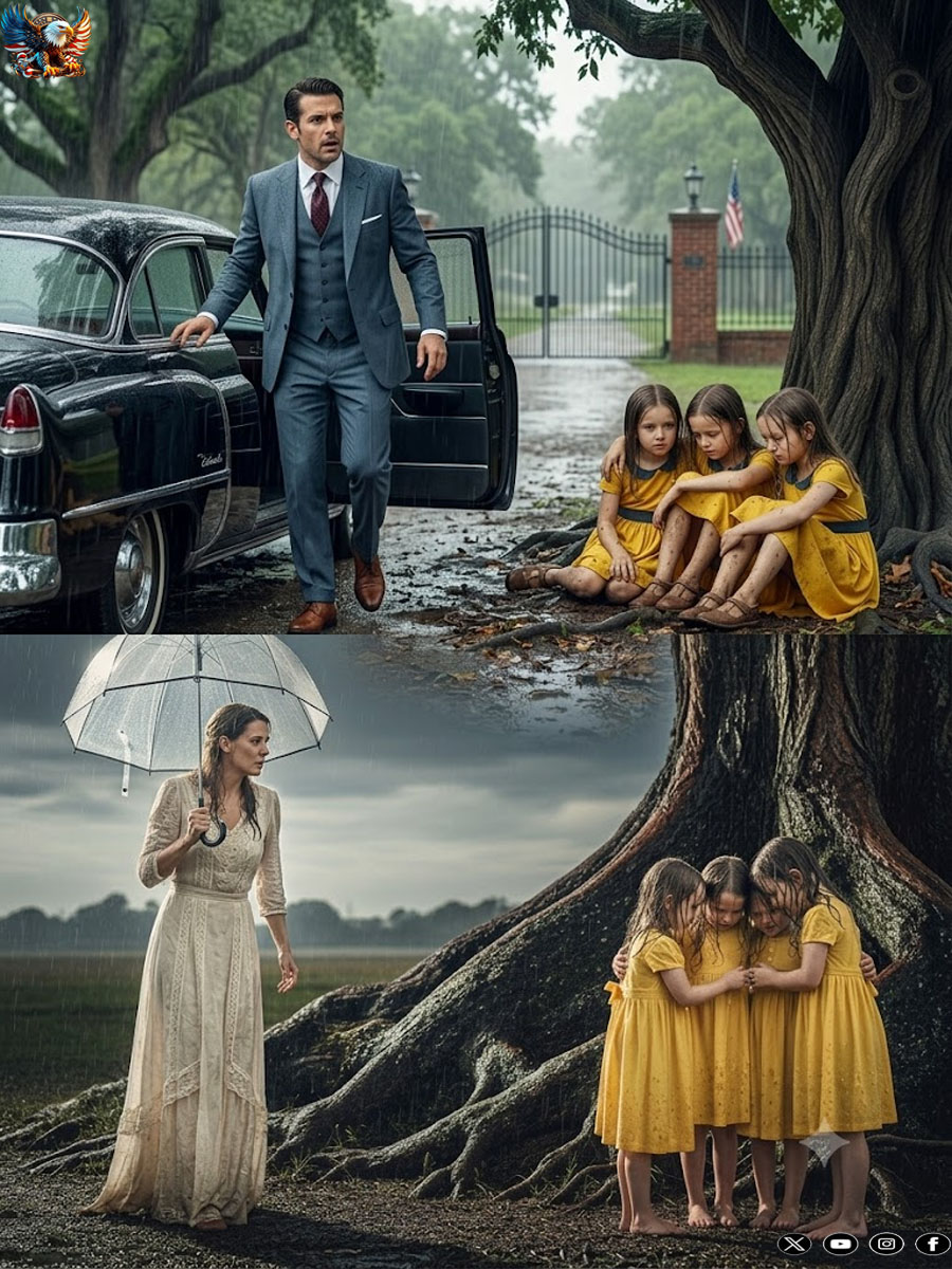 He Came Home Unannounced and Found His Triplets Abandoned by His New Wife in the rain…