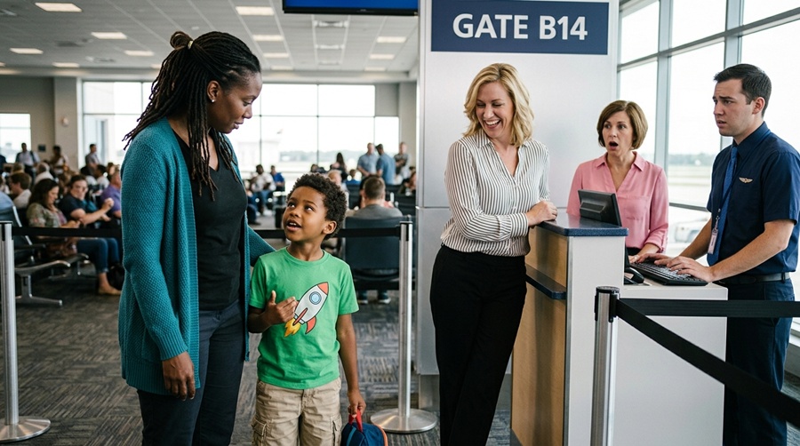 They Laughed At Me At Gate B14. Then My 7-Year-Old Spoke Up