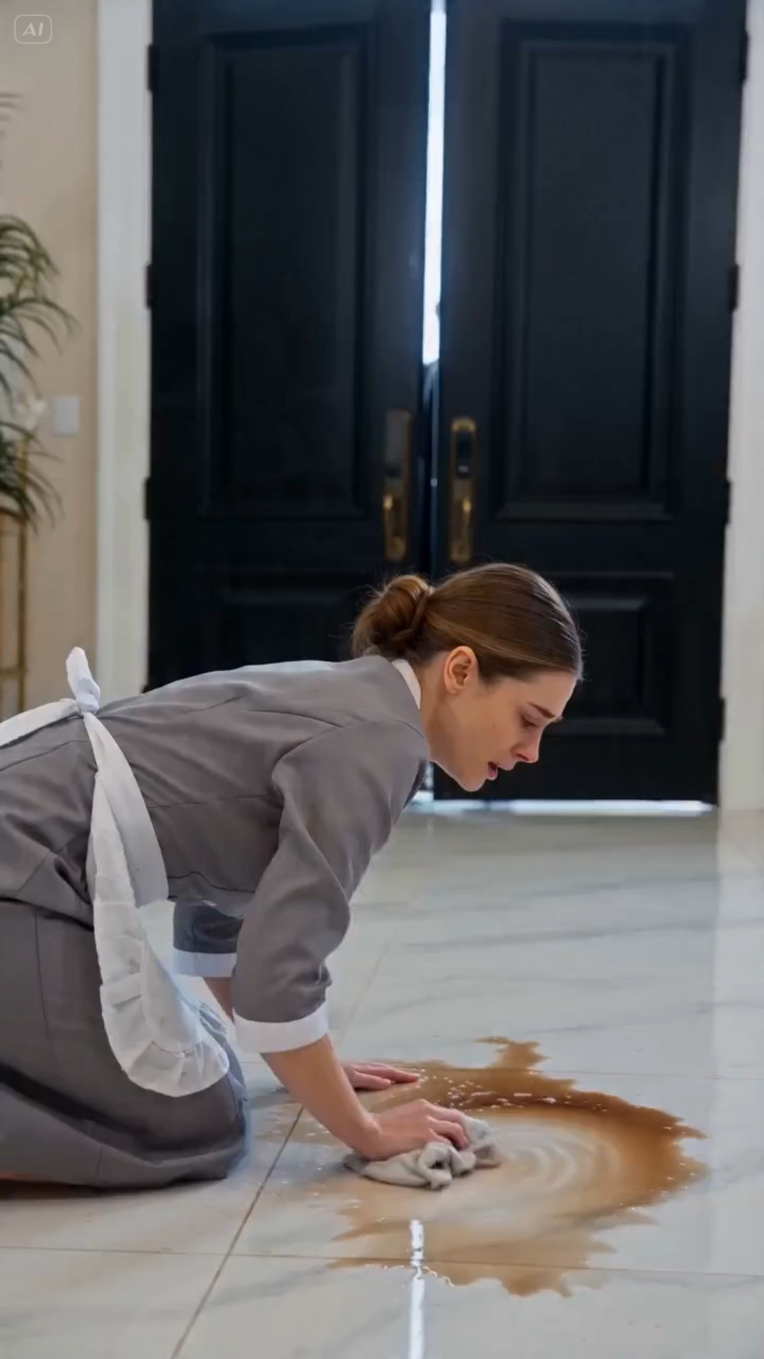 THE BILLIONAIRE FROZE WHEN HE SAW HIS “MISSING” WIFE SCRUBBING FLOORS INSIDE HIS OWN MANSION