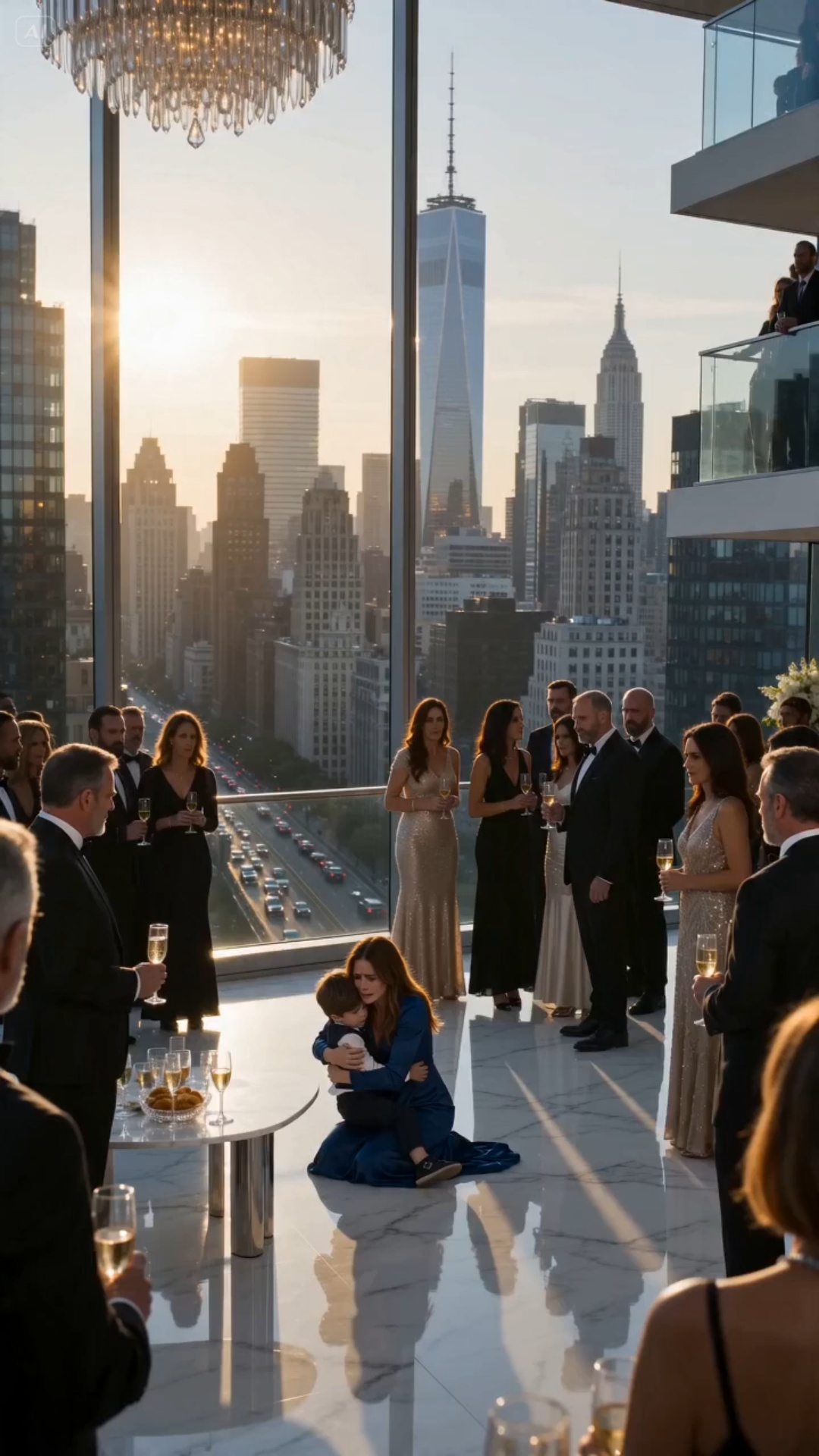 THE BILLIONAIRE FAMILY THREW HER AND HER SON OUT OF A PENTHOUSE PARTY—THEN SHE MADE ONE PHONE CALL AND THEIR ENTIRE EMPIRE STARTED COLLAPSING