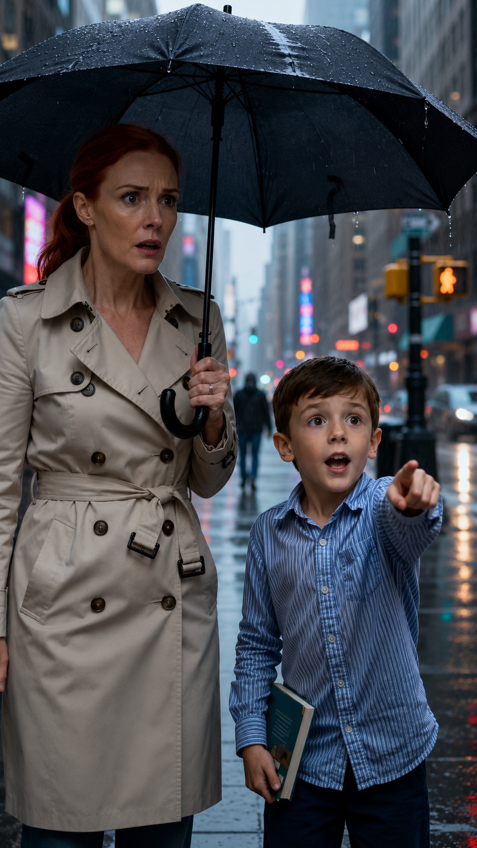 A Little Boy Pointed At A Homeless Child In The Rain… Then His Mother Recognized The Birthmark