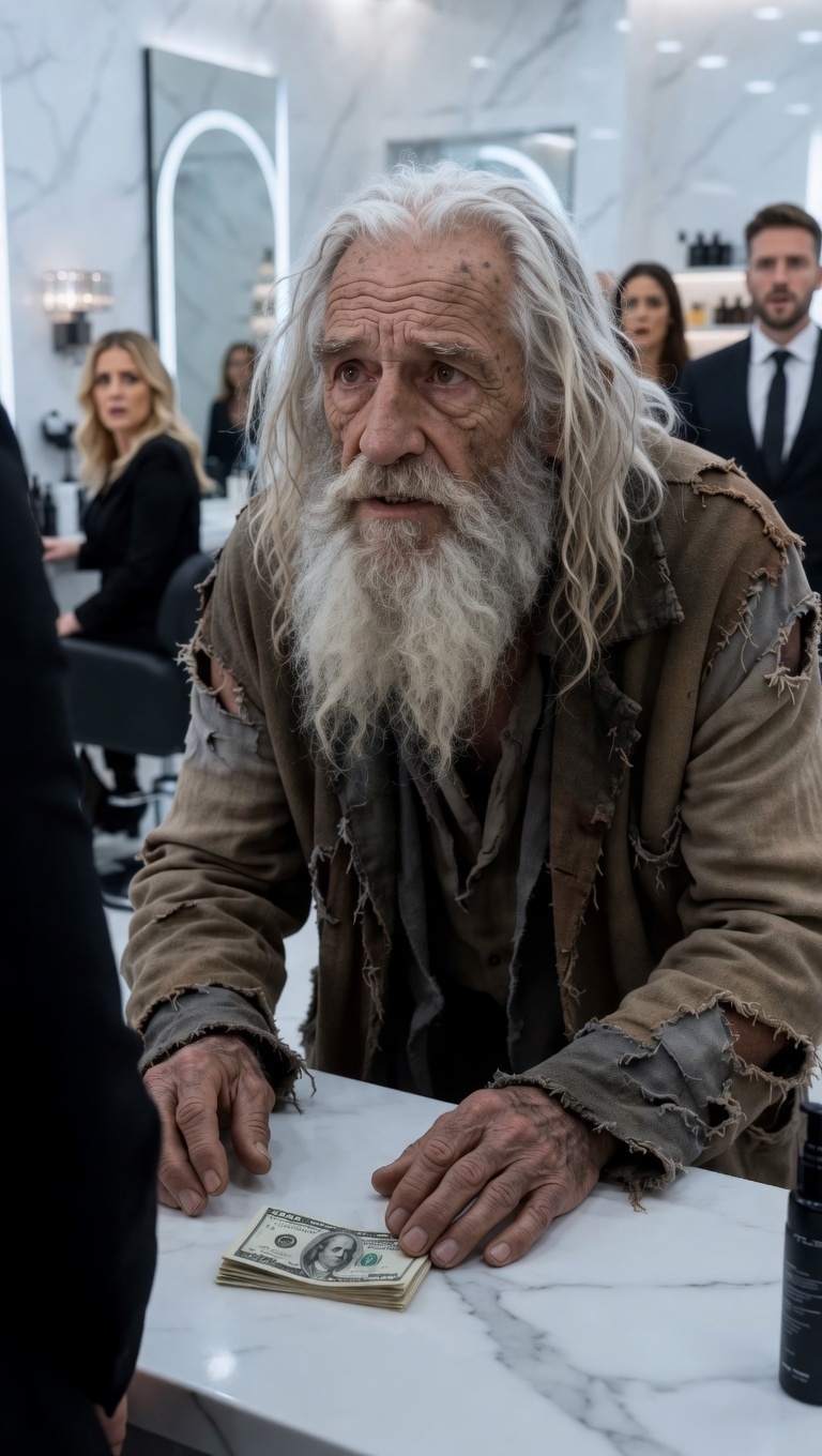 The Luxury Salon Humiliated The Homeless Old Man… Until One Barber Changed Everything