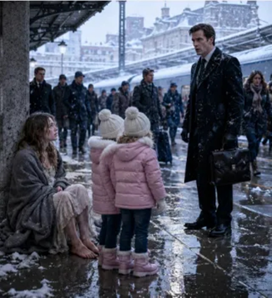 The Girls Saw the Woman Everyone Else Ignored. Their Father Looked at Her Face and Forgot How to Breathe