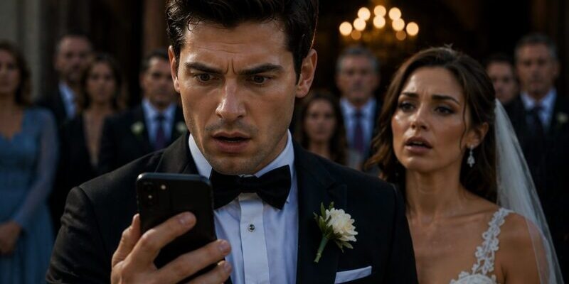 On His Wedding Day, He Stopped His Poor Mother at the Door and Told Her She Wasn’t Welcome—But before leaving, his mother asked him to check his phone—and when he opened it, he was shocked by what he saw.
