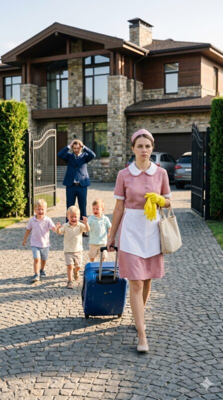 The Millionaire Dismissed Her as a “Thief,” Never Realizing She Was the Only Barrier Protecting His Children…What the Triplets Cried Out in the Street Made His Blood Turn Cold—and Changed His Life Forever
