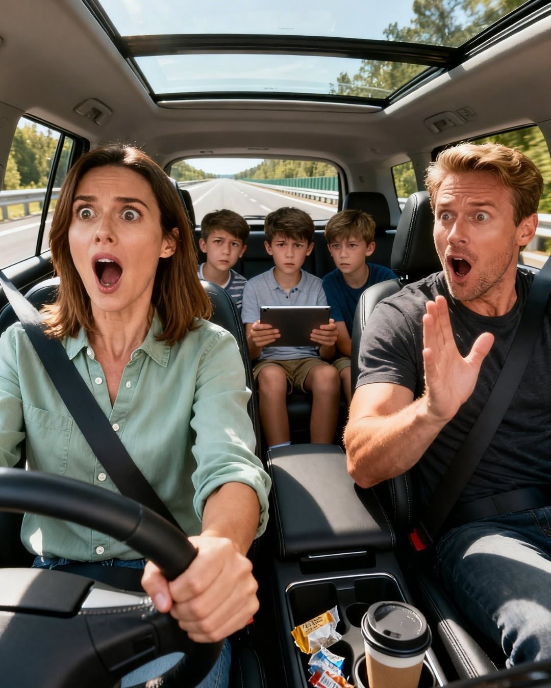 On the way to a family reunion, my husband turned …
