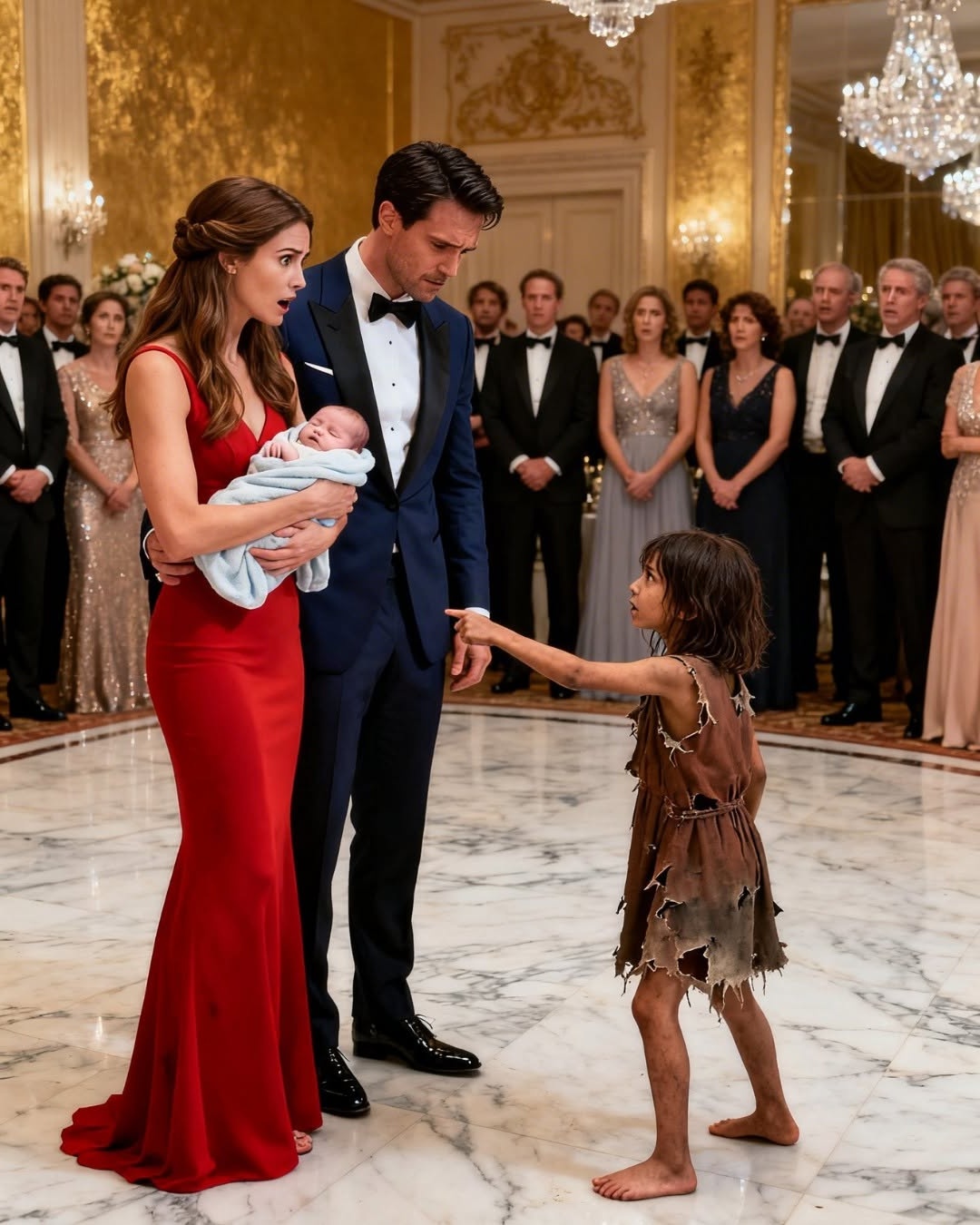 The homeless girl pulled the baby from the trash… …