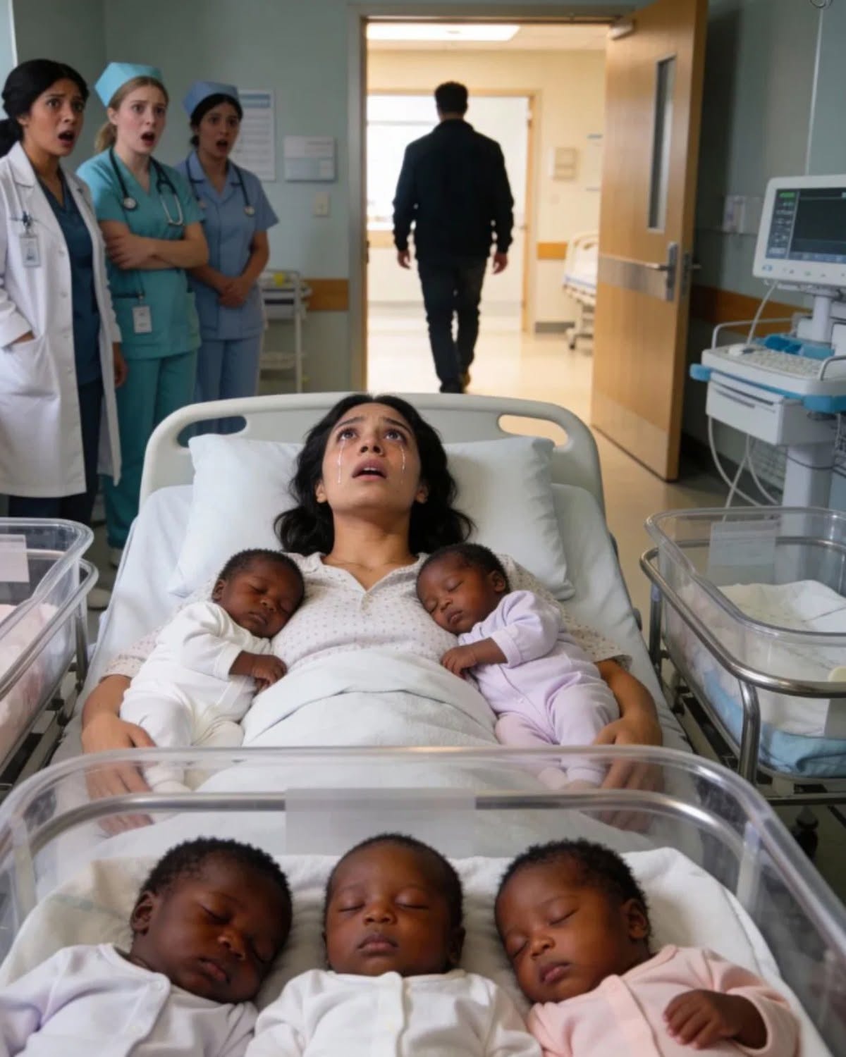 The five babies in the cribs were Black. My husban…