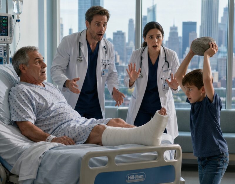 A homeless boy broke into a billionaire’s bedroom and smashed his leg cast with a rock, but when the cast broke, something inside left everyone paralyzed with horror.