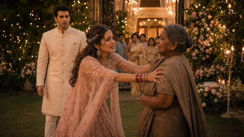 On the Day of Her Indian Wedding, Her Mother-in-Law Ordered a Poor Woman to Leave the Doorway—But Before Walking Away, the Woman Asked the Bride to Check Her Phone, and One Old Voice Message Destroyed the Whole Wedding