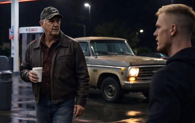 A bully at a gas station demanded money from an elderly man, and when the man refused, he threw hot coffee on him to intimidate him, never imagining what would happen to him just a few seconds later