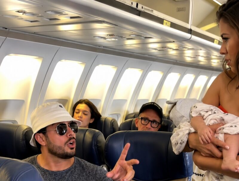 A young man caused a scene on board a plane because he refused to let a mother with a baby sit next to him: he could not even imagine that he would soon deeply regret his rude behavior