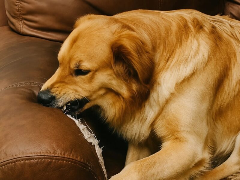 I bought a new couch, and my dog immediately started scratching and chewing on the armrest: I couldn’t take it anymore, I cut the fabric — and saw something horrifying inside the couch