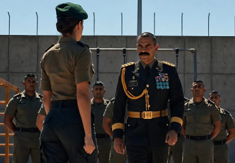 The colonel nicknamed Hammer, feared by everyone in the military academy, humiliated a young female recruit and forced her onto her knees in front of the entire company… but when the girl silently pulled THIS out of her pocket, the whole parade ground froze in shock