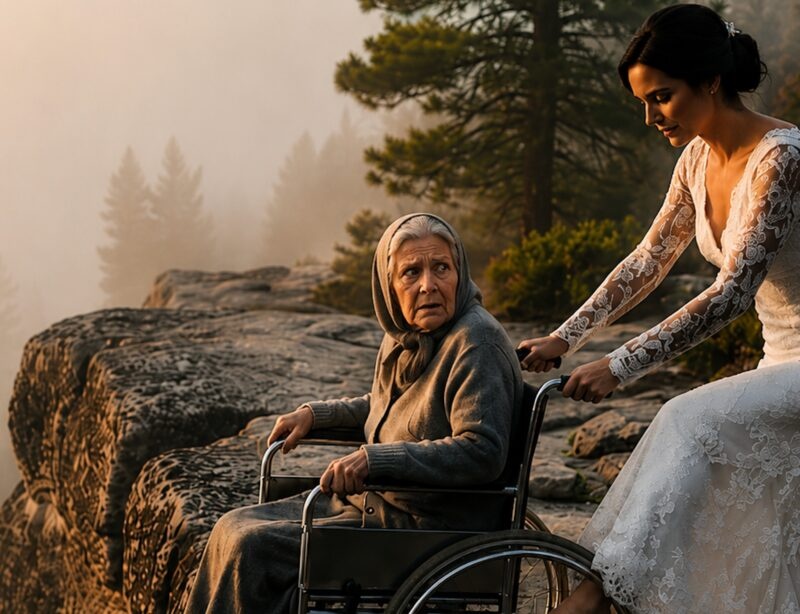 During the wedding, the bride pushed her disabled mother-in-law off a huge cliff, trying to get rid of her and avoid embarrassing herself in front of her wealthy relatives. But the young woman could never have imagined what would happen very soon…