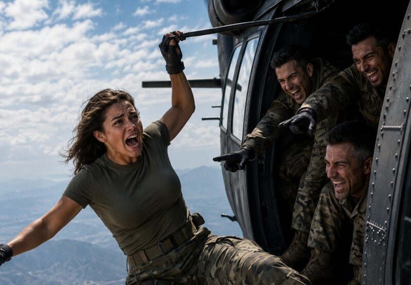 Her fellow soldiers pushed a new recruit out of a helicopter, supposedly to humiliate her and teach her a lesson, never imagining what would happen to them very soon afterward…