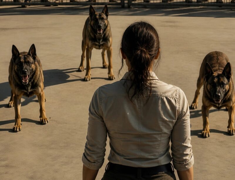 The mafia boss ordered that the girl, who had dared to stand up to him, be thrown into a cage with enraged dogs to be torn apart: but what those dogs did shocked the entire crowd