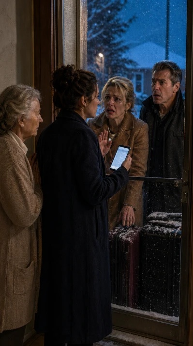 At 5:30 a.m., in -38°F, I opened my door—and found my 78-year-old grandma shaking on the porch… with two suitcases… while my parents’ SUV disappeared into the dark.