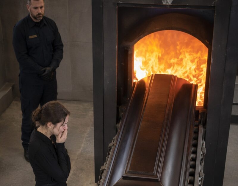 During the cremation of a billionaire, his adopted daughter heard a strange sound coming from the coffin and, at the very last second, demanded that it be opened. But when the lid was lifted, something truly horrifying was discovered inside…