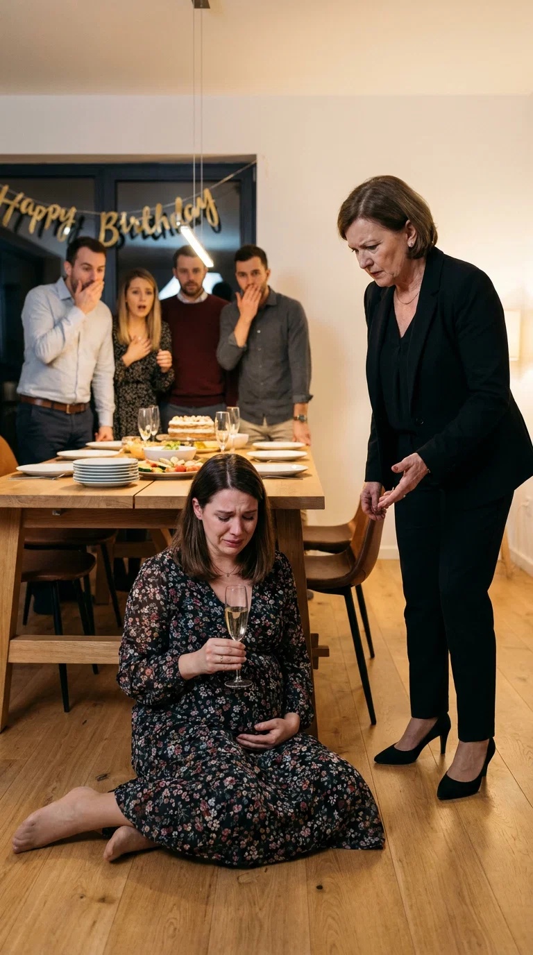At my husband’s birthday party, I lifted my glass and smiled. “I’m pregnant,” I said, sure this was the perfect moment. His mother’s laugh cut through the room. “Liar. You’re doing this for attention.”