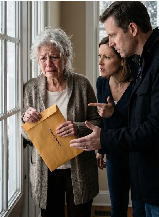 They thought I was just a frail 71- year-old mother living off a small pension-until my son slammed the papers on the table and said, ‘Sign the house over, Mom. Today.’ When I refused, my daughter-in-law hissed, ‘Then don’t blame us for what happens next.’ I never imagined Bradley-my own son-would choose greed over blood. But the moment I saw the look in his eyes, I knew this betrayal was only the beginning…