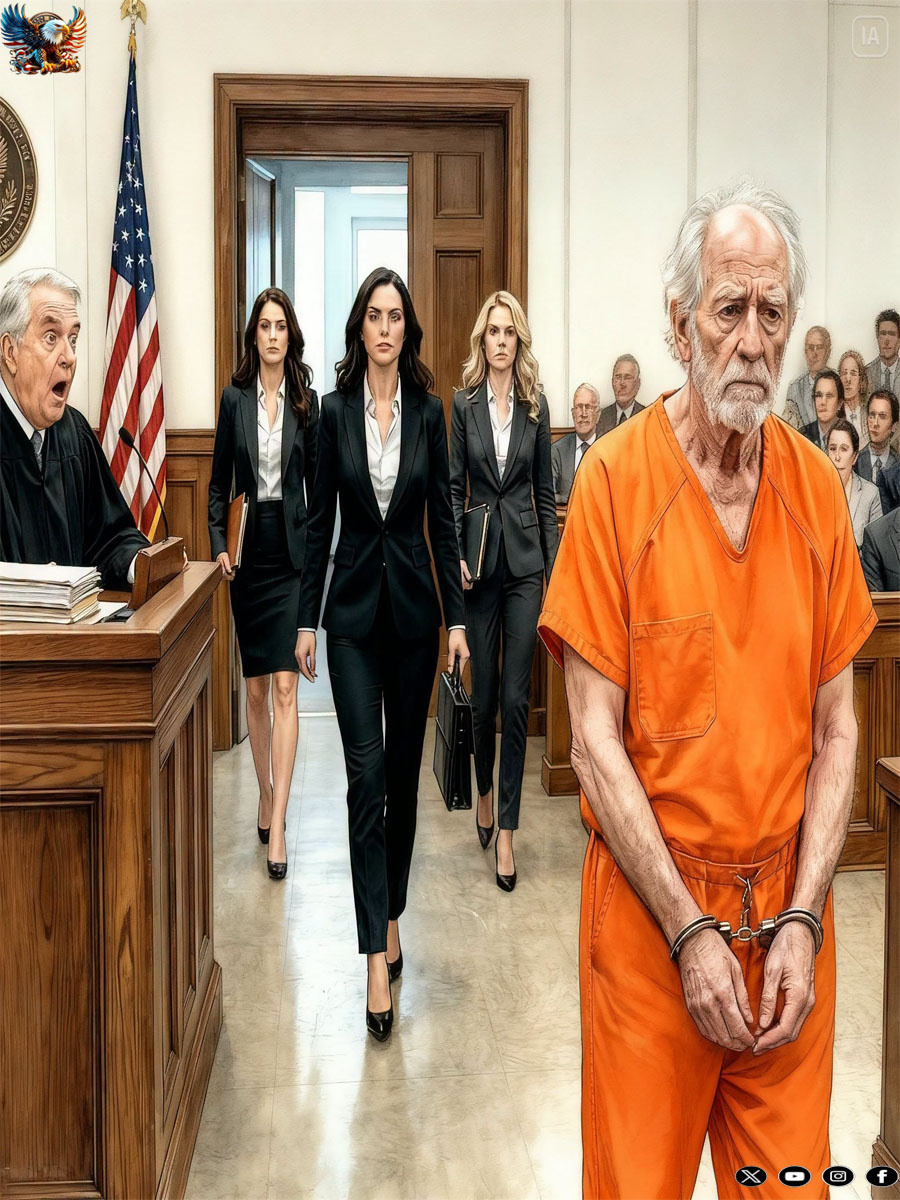 THE JANITOR THEY CALLED A THIEF WALKED INTO COURT ALONE—THEN THE THREE ORPHAN GIRLS HE RAISED STOOD UP FOR HIM