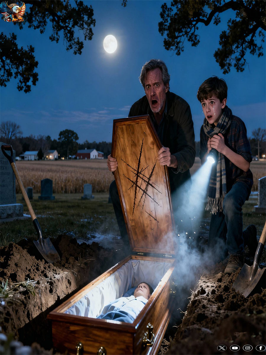 “Mom Is Definitely Alive” — The Boy Insisted His Father Dig Up His Mother’s Grave, And The Moment The Coffin Lid Was Opened, Everyone Gasped In Shock…