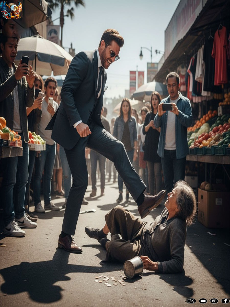 A Newly Rich Millionaire Kicked A Poor Beggar Woman At The Market, Not Knowing She Was The Long-lost Mother He Had Been Searching For For Years…