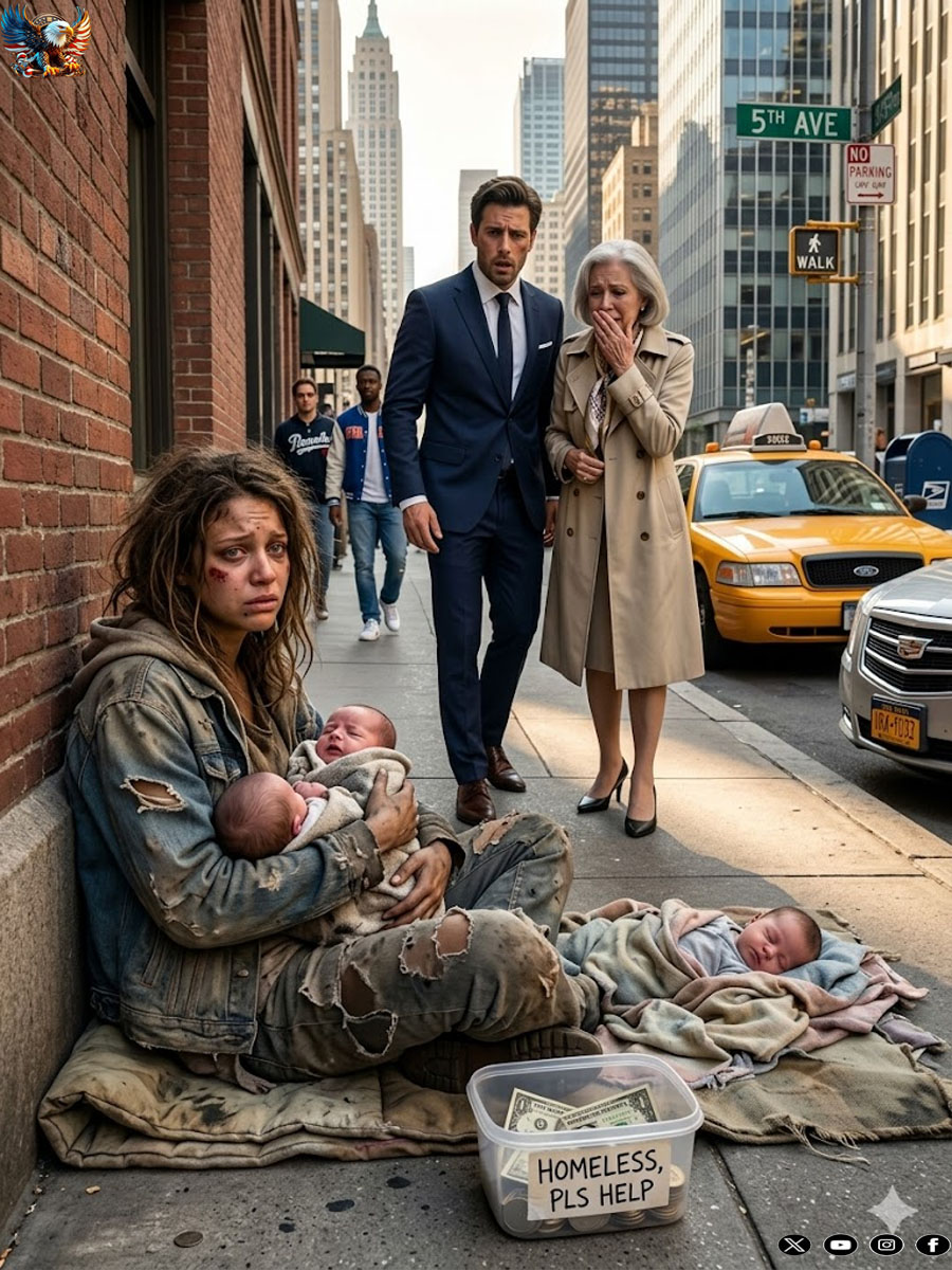 I built a billion-dollar empire, but a walk in Central Park shattered my reality. I found the woman I abandoned 5 years ago sleeping on a freezing bench—clutching three babies. They had knuckle dimples exactly like mine. My wealthy mother stood beside me, pale with terror. But when my ex woke up, trembling, and handed me a worn envelope. I realized this isn’t the worst part.