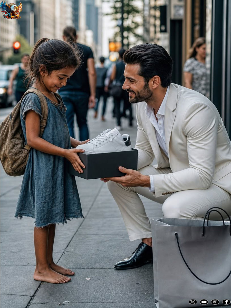 Full story: A little girl stopped me on a busy city sidewalk and asked for a pair of school shoes. The shoes cost me just $45. What I didn’t know was that her desperate promise to repay me one day would lead me to a dying secret, a struggling mother, and a truth powerful enough to change my life forever.