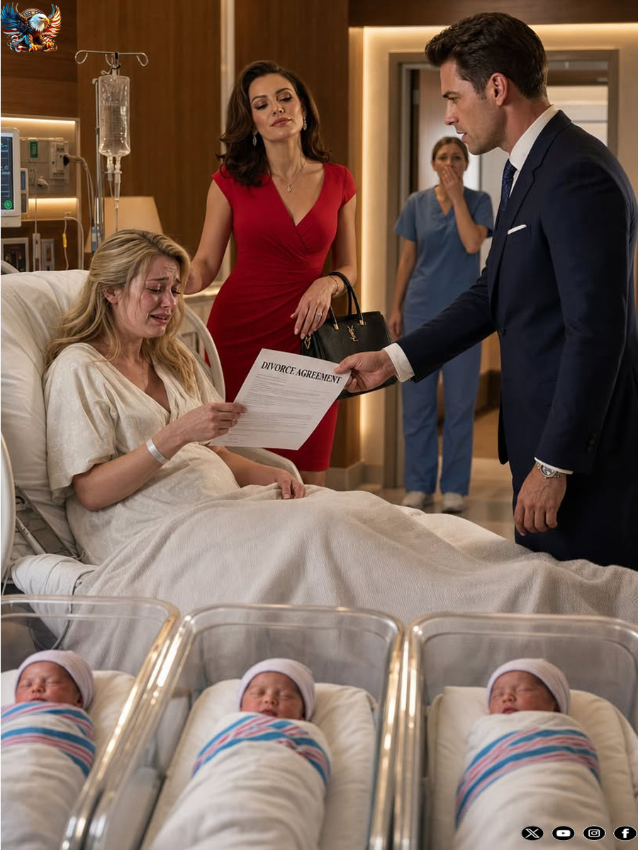 After I gave birth to our triplets, my husband walked into my hospital room with his mistress
